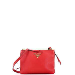 Prada Double Zip Crossbody Bag Vitello #237146P11B